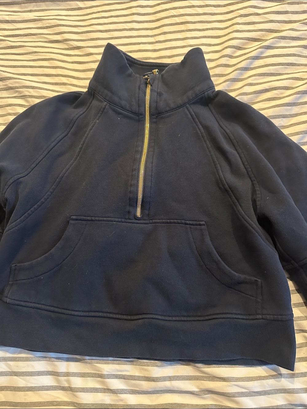 lululemon athletica Navy Half-Zip Crew Sweatshirt